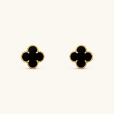 Klover Øreringe Sort