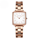 Stainless Square Rose Gold Dial Quartz Watch