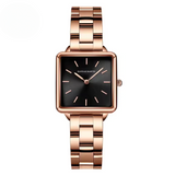 Stainless Square Rose Gold Dial Quartz Watch