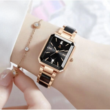 Luxury Diamond Square Quartz Chic Watch
