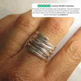 Biss - Vintage Thick Layer Silver Ring