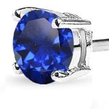 Classic Sapphire Stud Earrings | White Gold