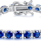 Sapphire Tennis Bracelet | White Gold