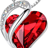 Infinity Heart Ruby Necklace | White Gold