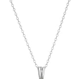 Round Cut Sapphire Necklace | White Gold