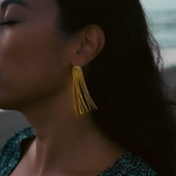 LYRA Guld Fringe Øreringe