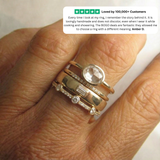 Lilla - Vintage Gold and Zirconia Ring Set