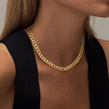 Chunky Cuban Link Necklace | Gold