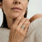 Shine - Vintage Gold Layer Silver Ring