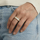 Sahara White Band Ring