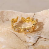 Colleen Butterfly Guld Ring