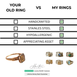 Villla - Vintage Gold Inlay Zirconia Ring