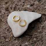 Cathy Paved Hoop Øreringe