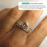 Helena - Inlay Crystal Gold Ring Set