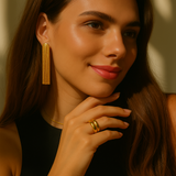 LYRA Guld Fringe Øreringe