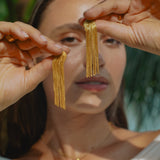 LYRA Guld Fringe Øreringe