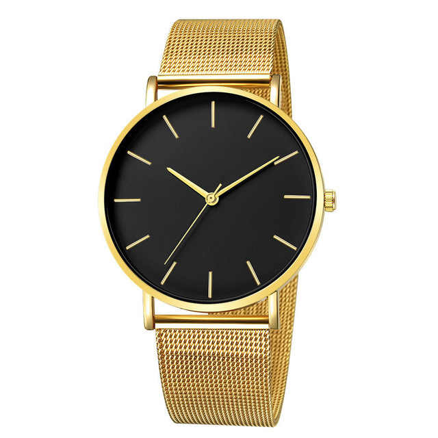 Minimalist Stainless Steel Mesh Quartz Watch