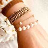 Baroque Pearl Paperclip Bracelet