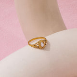 Gold Plated Pearl Vintage Ring