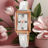 Leather-Strapped Casual Watch