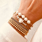 Baroque Pearl Paperclip Bracelet