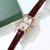 Leather-Strapped Casual Watch