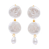 Geometric Freshwater Pearl Earrings