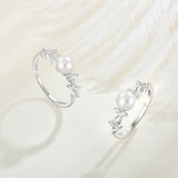 Freshwater Pearl Zircon Ring