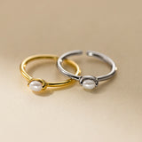 Open Baroque Pearl Ring