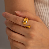 Etta Guld Slange Ring
