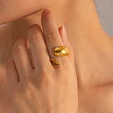 Etta Guld Slange Ring