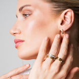 ARIELLE Guld Zirconia Øreringe