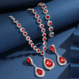 Three-Piece Floral Diamond Jewelry Set