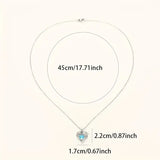 Oceanheart Twins Necklace | White Gold