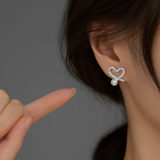 PAREL Hartjes Øreringe med Zirkon