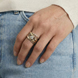 Villla - Vintage Gold Inlay Zirconia Ring