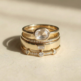 Lilla - Vintage Gold and Zirconia Ring Set