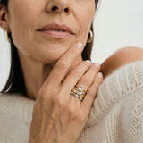 Lilla - Vintage Gold and Zirconia Ring Set