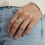 Lilla - Vintage Gold and Zirconia Ring Set