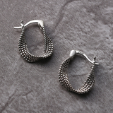Chic Asymmetrical Silver Earrings