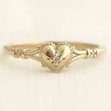 Gold Heart Star Ring